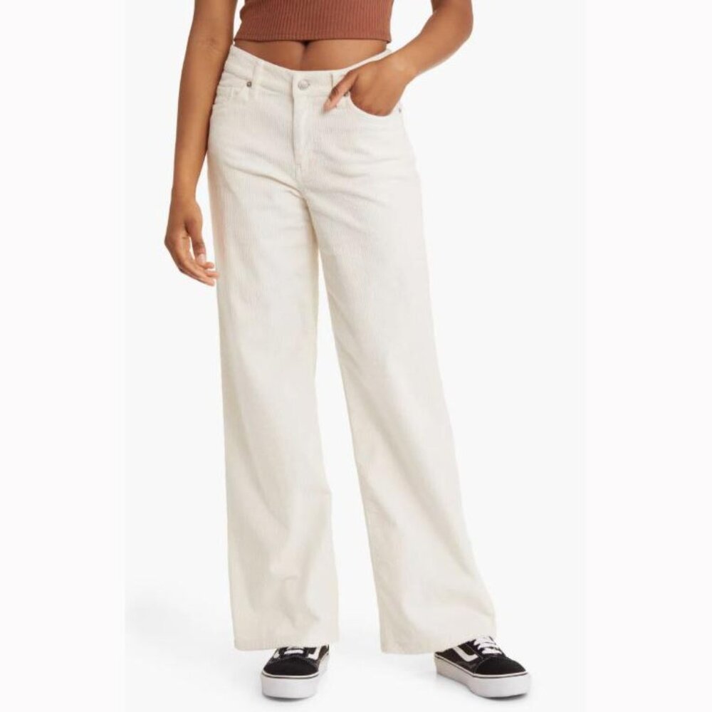 BP. "White Whisper" Corduroy Wide Leg Jeans